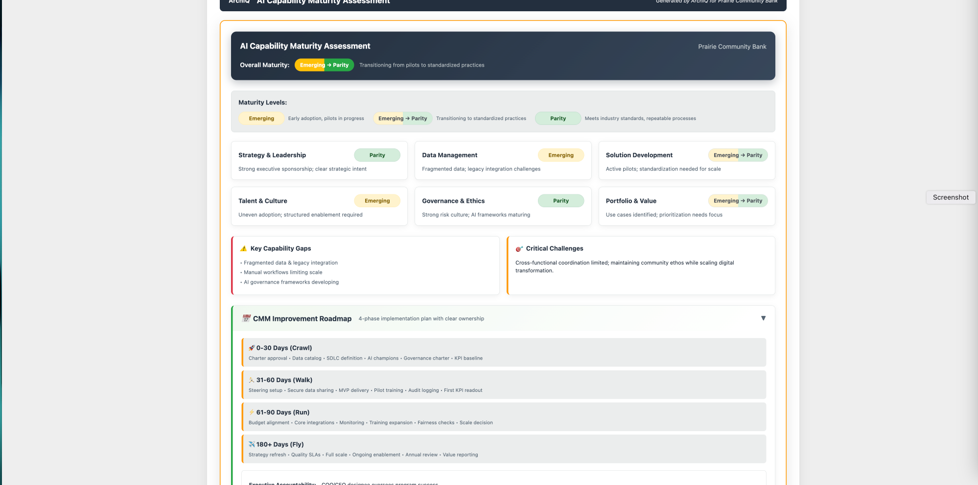 AI Maturity Assessment Page